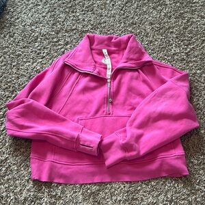 Lululemon scuba oversized half-zip hoodie sonic pink size XS/S
